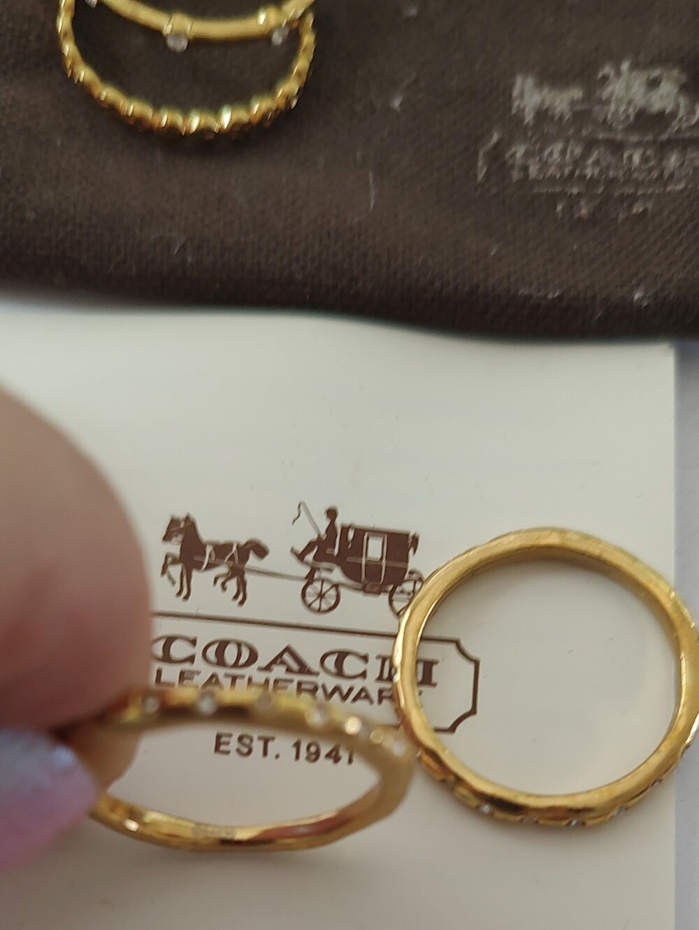 Coach Ring Stack Size 6-7 - Picture 5 of 8